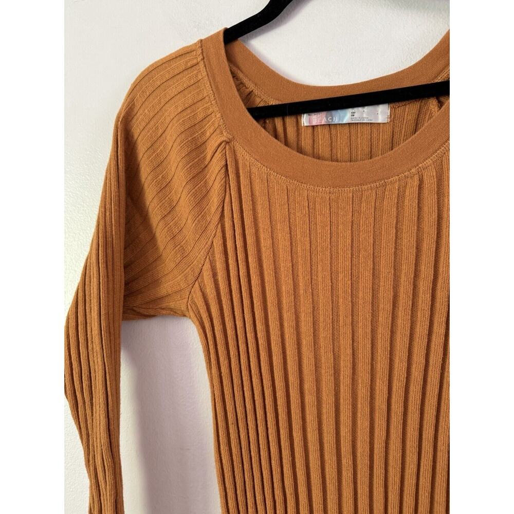Free People Walk About Ribbed Maxi Dress Mustard Yellow XS Neutral Earthy Boho - Picture 5 of 8